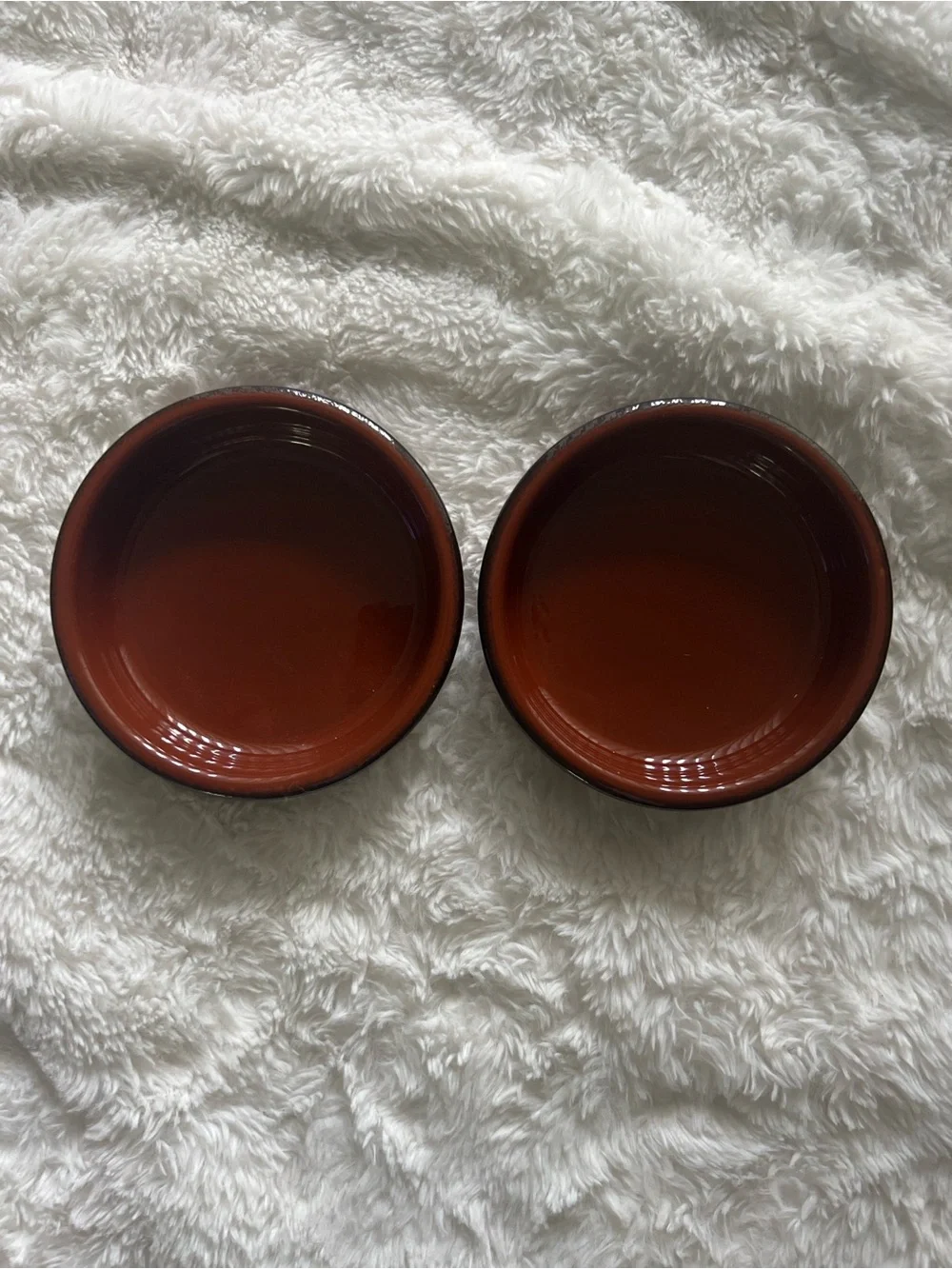 Cermer Amber Glass Dessert Bowls Set of 2 Microwave Safe
